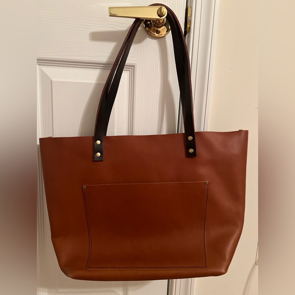 Portland Leather Large Classic Tote Bag Honey